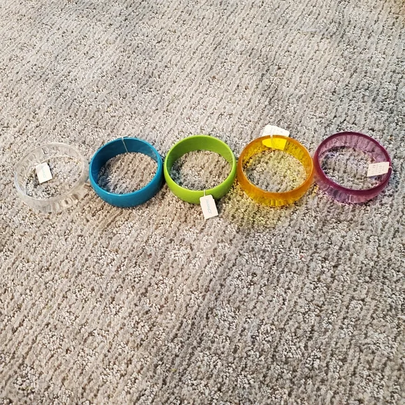 Vintage JC Penney 80's green plastic bangle bracelet NWT, NOS - Picture 4 of 5